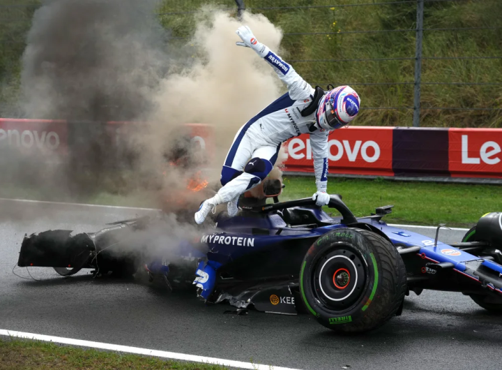 US Driver Logan Sargeant Walks Away from Fiery F1 Crash During Dutch Grand Prix Practice